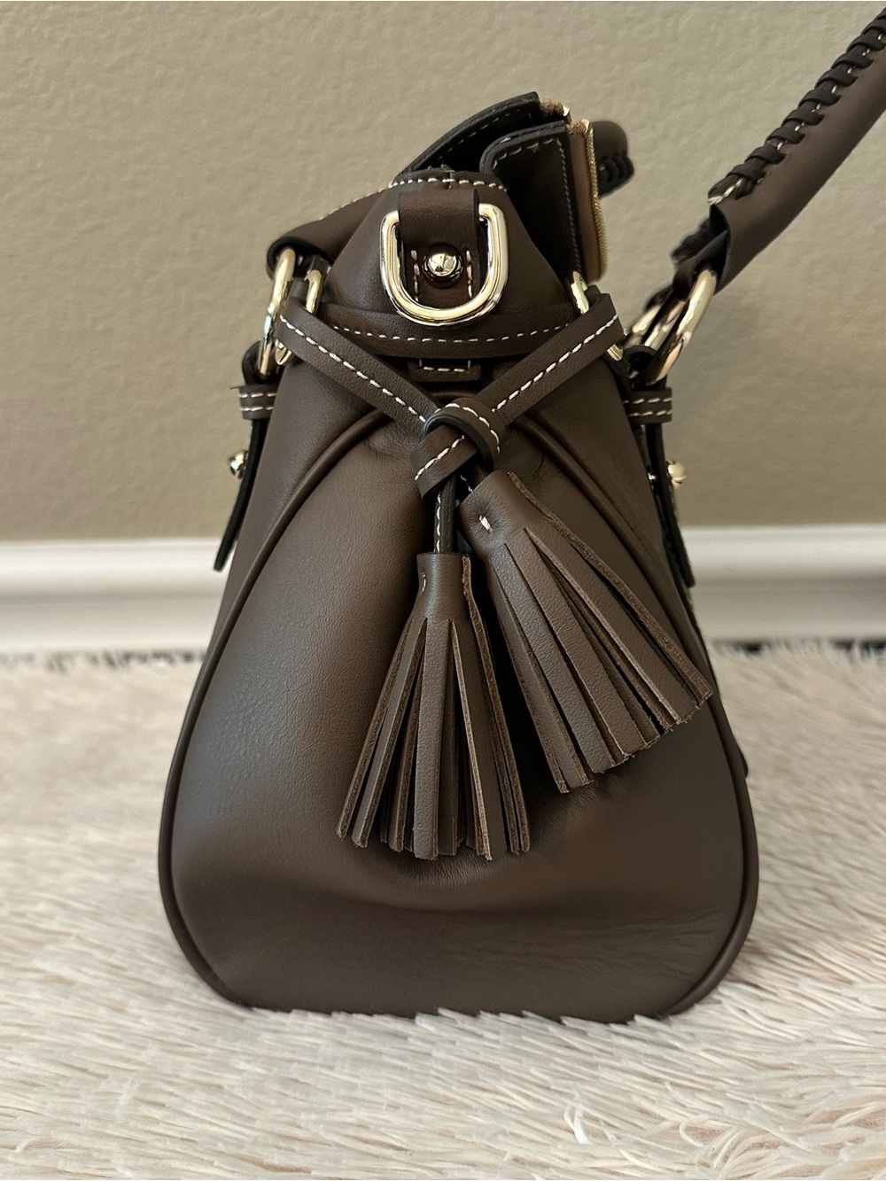 D&B Penrose Satchel in Coffee - Picture 3 of 16